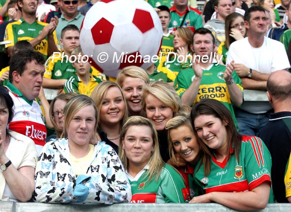 Supporting Mayo against Tyrone in the ESB GAA All Ireland Minor Football Final in Croke Park. Photo:  Michael Donnelly