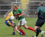 Kelly Colleran in attack for Mayo in the TG4 Senior Connacht Championship in Dr Hyde Park Roscommon. Photo Michael Donnelly.