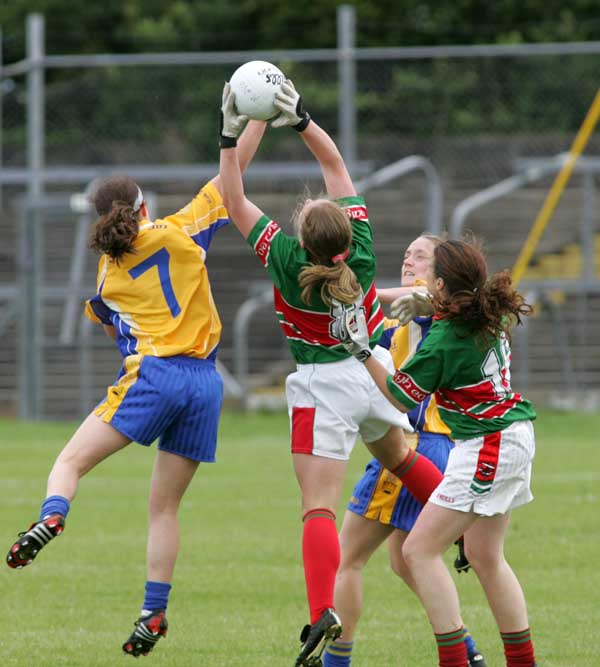 Claire Egan in action in the TG4 Senior Connacht Championship in Dr Hyde Park Roscommon. Photo Michael Donnelly.