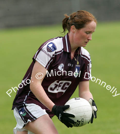 Galway's Sarah Noone in action in the Connacht Ladies Football TG4 Senior Championship final in Tuam. Photo:  Michael Donnelly