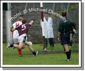 Cora Staunton sends the ball to the back of the net after Galway GoalkeeperTina Hughes saved her penalty kick in the Connacht Ladies Football TG4 Senior Championship final in Tuam. Photo:  Michael Donnelly