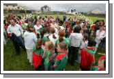 Happy times again as supporters congratulate the Mayo Ladies after defeating Galway in the Connacht Ladies Football TG4 Senior Championship final in Tuam. Photo:  Michael Donnelly