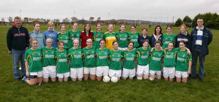 Claremorris who were defeated by Kilmoremoy (Ballina/Ardnaree) in the final of the Mayo ladies Senior Div 2  league at Foxford. Photo: Michael Donnelly