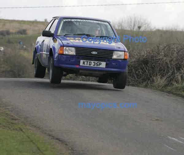 James Culliney Bekan and Peter O'Toole Claremorris in an Escort  on stage 1 of the TF Royal Hotel and Theatre Mayo Stages Rally 2005. Photo Michael Donnelly