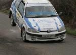 Eamon McElvaney and Alan Keena Monaghan  in action in their Peugeot 106 on stage 1 of the TF Royal Hotel and Theatre Mayo Stages Rally 2005. Photo Michael Donnelly