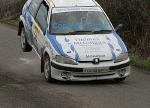 Eamon McElvaney and Alan Keena Monaghan  in action in their Peugeot 106 on stage 1 of the TF Royal Hotel and Theatre Mayo Stages Rally 2005. Photo Michael Donnelly