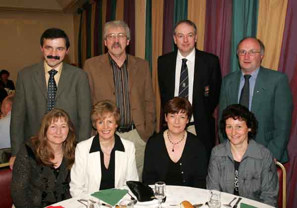 Group pictured at the Ballina Stephenites Victory Celebration dinner in The Downhill House Hotel, from left: John and Gaye Keane, James and Marion Melvin, Eamon and Pauline Hennigan and Sean and Mary McDonnell. Photo Michael Donnelly
