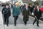 Supt Pat Byrne, Sean Horkan, Parade Marshall, Deputy Enda Kenny, T.D., Leader of Fine Gael; and Cllr Aidan Crowley step it out  at the start of the Castlebar St Patrick's Day Parade as it started on McHale Road. Photo Michael Donnelly