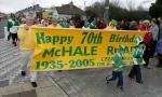McHale Road Celebrations starting early at the Castlebar St Patrick's Day Parade. Photo Michael Donnelly