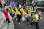 Castlebar Brownies taking part in the Castlebar St Patrick's Day Parade as it started on McHale Road. Photo Michael Donnelly