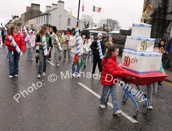 Celebration 50 Years at St Patrick's Day Parade in Claremorris. Photo:  Michael Donnelly