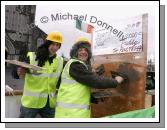 Paddy the Plasterer doing  a job for Bertie at St Patrick's Day Parade in Claremorris. Photo:  Michael Donnelly