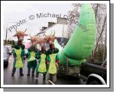 And the Cow jumped over the Moon at St Patrick's Day Parade in Kiltimagh. Photo:  Michael Donnelly