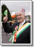 Bob Shannon, leader of the Quaker City String Band at St Patrick's Day Parade in Kiltimagh. Photo:  Michael Donnelly