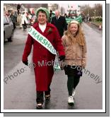 Grand Marshall  Margaret Frehan led off the Shrule St Patricks Day parade. Photo Michael Donnelly