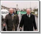 Cllr Patsy O'Brien and Deputy Michael Ring, T.D., at St Patrick's Day Parade in Shrule. Photo:  Michael Donnelly
