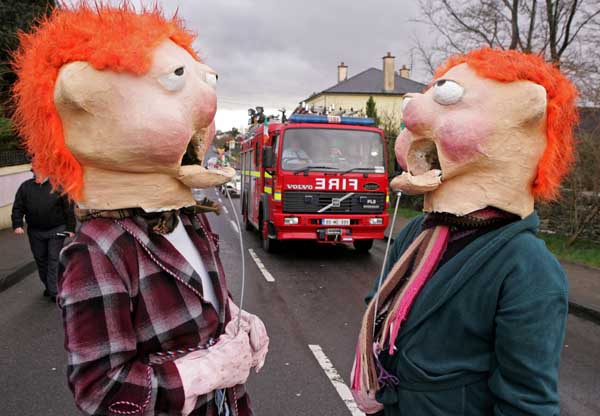 Podge & Rodge at St Patrick's Day Parade in Kiltimagh. Photo:  Michael Donnelly