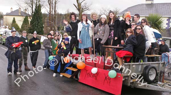 Transition year models at St Patrick's Day Parade in Kiltimagh. Photo:  Michael Donnelly
