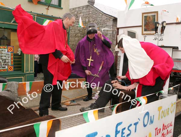 Fr Ted Fest' at St Patrick's Day Parade in Shrule. Photo:  Michael Donnelly