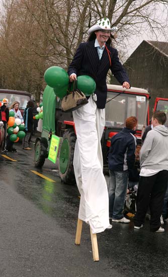 Walking tall at St Patrick's Day Parade in Shrule. Photo:  Michael Donnelly