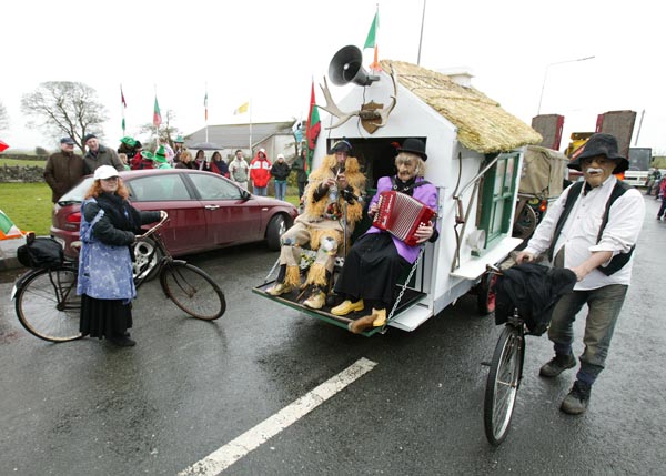 Paddy Walsh's Rambling House Kilmaine float at St Patrick's Day Parade in Shrule. Photo:  Michael Donnelly