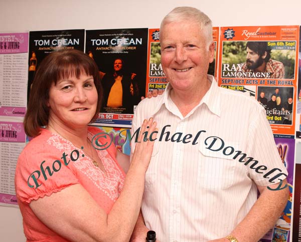 Carmel and John McCallion, Lismonaghan , Letterkenny, pictured at Big Tom in the Castlebar Royal Theatre. Photo: Michael Donnelly.