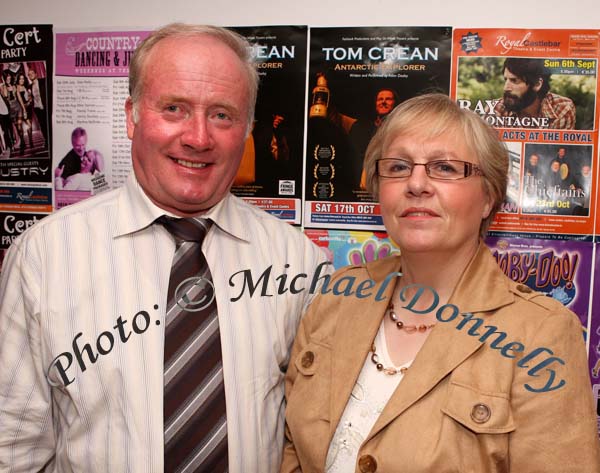 Phelim and Mary Kate Scanlon, Geesala, pictured at Big Tom in the Castlebar Royal Theatre. Photo: Michael Donnelly.