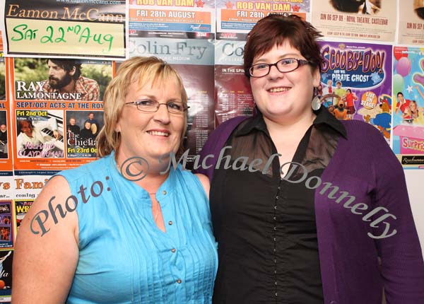 Deirdre Donoghue, Dysart and Roisin Connolly, Curraghboy, Athlone, pictured at Big Tom in the Castlebar Royal Theatre. Photo: Michael Donnelly.