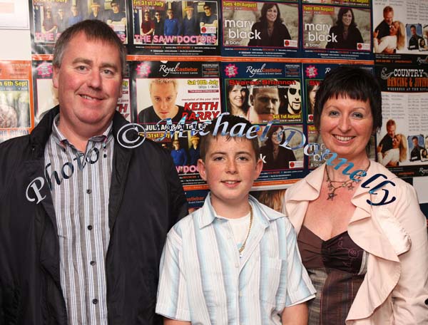 Seamus, Evan and Della Beirne, Croghan, Co Roscommon pictured at "Keith Barry  Direct from Vegas" in the TF Royal Theatre Castlebar. Photo:  Michael Donnelly