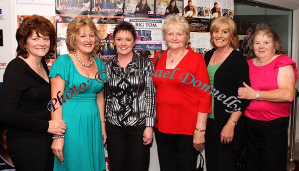 Erris ladies pictured at  Midwest Radios 20th Birthday Celebrations at the TF Royal Theatre, Castlebar, from left Mary McAndrew Belmullet; Helen Deane and Rebecca Walker, Elly, Breege Coyle Geesala Anna Doocey Bangor and Nora Deane, Elly. Photo:  Michael Donnelly 
 
