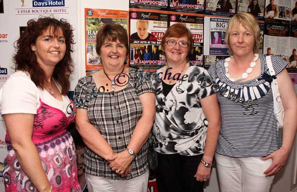 Group of Brickens ladies pictured at the Midwest Radios 20th Birthday Celebrations at the TF Royal Theatre, Castlebar, from left: Marie Kiilcullen, Pat Walsh, Mary Teresa Brennan and Martina Keadin. Photo:  Michael Donnelly