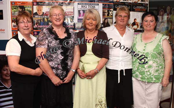 Pictured at the Midwest Radios 20th Birthday Celebrations at the TF Royal Theatre, Castlebar, from left: Mary Anne Cooney, Achill, Elsie McTigue, Breaffy  Siobhan Brennan, Charlestown; Julie Shuter and Celine Kilbane,  Achill. Photo:  Michael Donnelly
