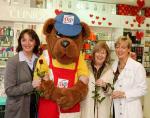 Newsybear saw lots of Valentine Hearts in Stauntons Pharmacy, and presented roses to Tina McHale, Josephine Kane and Patricia Gibbons. Photo Michael Donnelly.