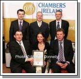Surface Power Technologies, Tourmakeady were Finalists in the Mayo Business Awards 2006 pictured at presentation night in the Broadhaven Bay Hotel, Belmullet, Front from left:  John Quinn, Deborah Sweeney, and Matt Neary; at back: Charlie Clarke, Pat Cafferkey, and Padraig Walsh. Photo:  Michael Donnelly