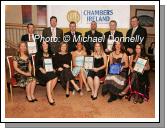 Pictured at the Mayo Business Awards 2006 presentation in Broadhaven Bay Hotel Belmullet front from left: Catherine O'Grady Powers, General manager Asgard Bar and Restaurant; Clodagh McGovern, Eye World (Finalist Customer and Best Retail Premises); Geraldine Noonan, Knockranny House Hotel, (Best Customer Care Tourism); Marian Sheridan and Fidelma Moran, Cosy Joe's, Mayo Pub of the Year; Ann Marie Corcoran Business Growth Award Westport Plaza and Castlecourt Hotel Resort; Joanne McEniff, Westport Woods Hotel and Spa, Environment award; At back: Adrian Noone, Eye World; Joe O'Malley, Cosy Joe's; Aidan Geraghty, Eye World; Liam Quinn, Cosy Joe's; Joe Corcoran, Business Growth Award Westport Plaza and Castlecourt Hotel Resort; Michael Lennon, Westport Woods Hotel and Spa, Environment award;  