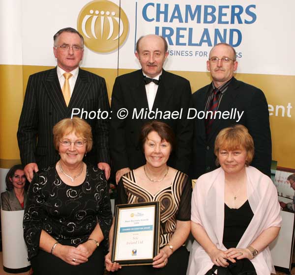 Pictured at the Mayo Business Awards presentation in Broadhaven Bay Hotel Belmullet from left: Sheila and Chris Tallott, Maureen and Sean Noone (Chamber Recognition award) and Veronica and Tom Reilly Belmullet. Photo:  Michael Donnelly